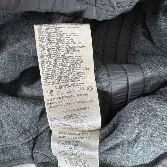 Diesel Jagarto Deep Grey/Green Lightweight Military Style Jacket Sz M - Picture 12 of 13